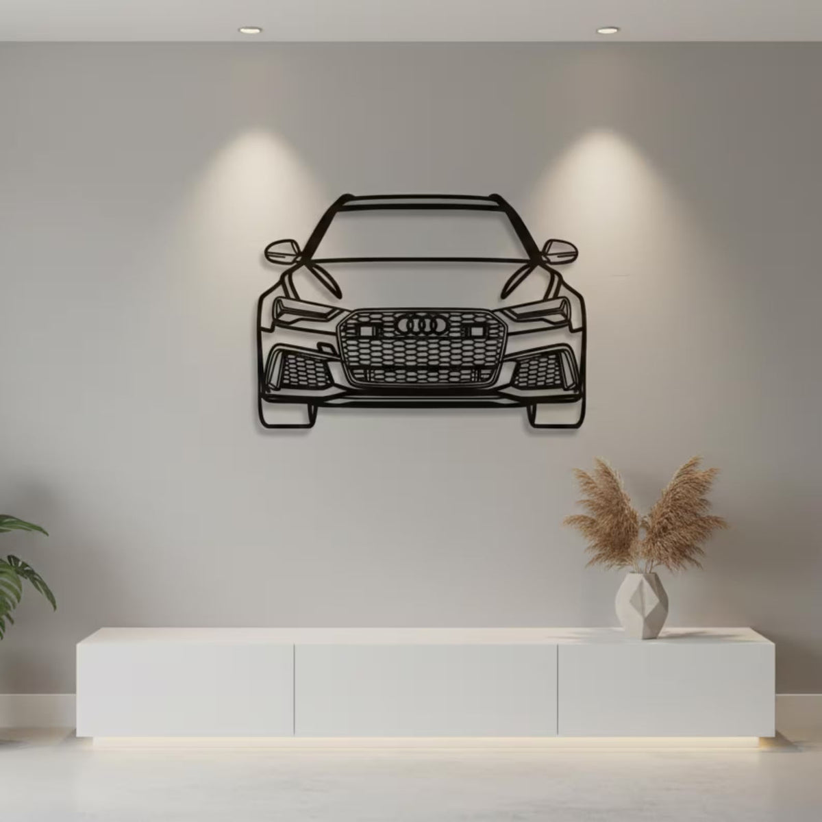 Audi RS6 Silhouette Metal Wall Frame – Premium Laser Cut Car Wall Art