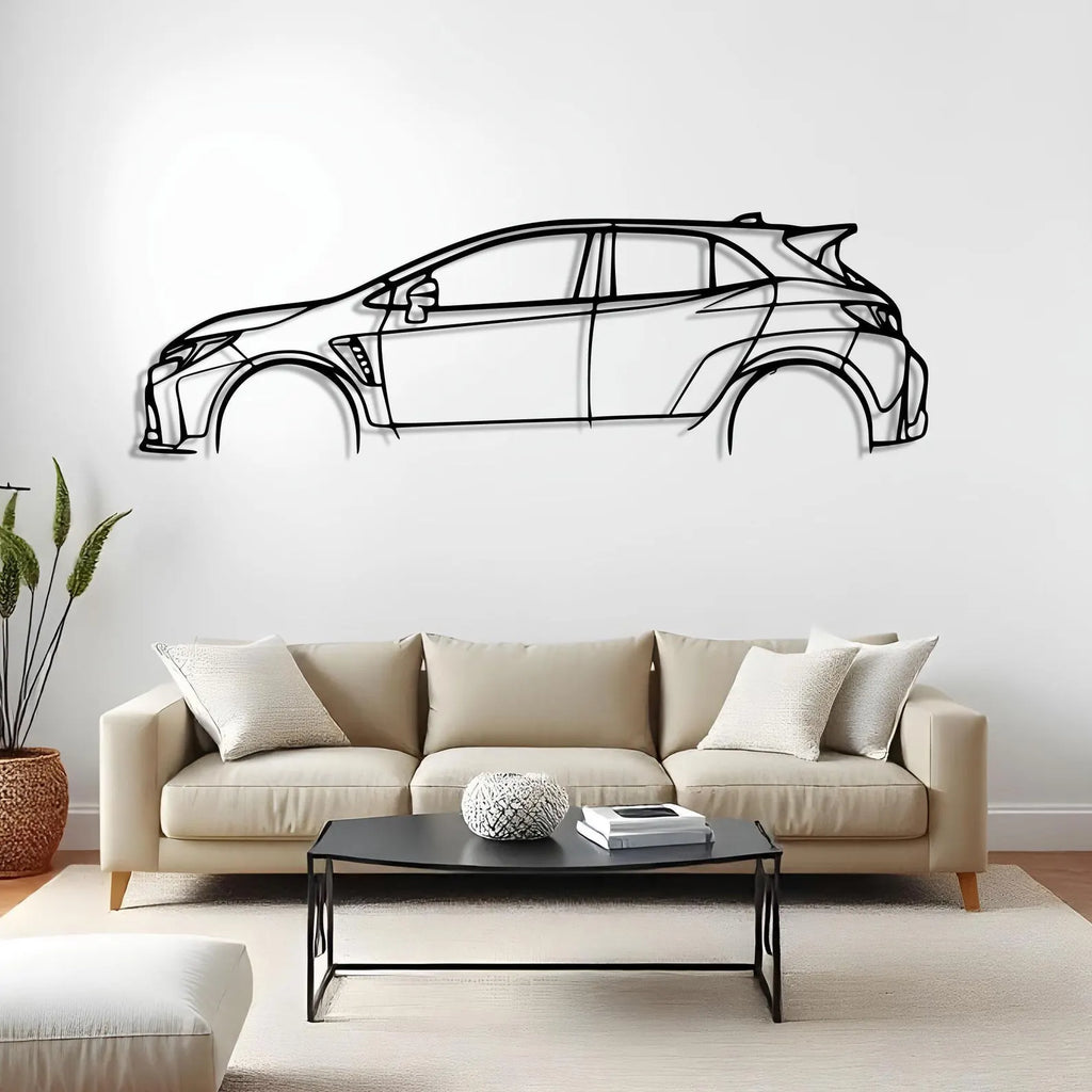 Toyota GR Corolla Metal Car Wall Art | Laser Cut Steel Wall Decor