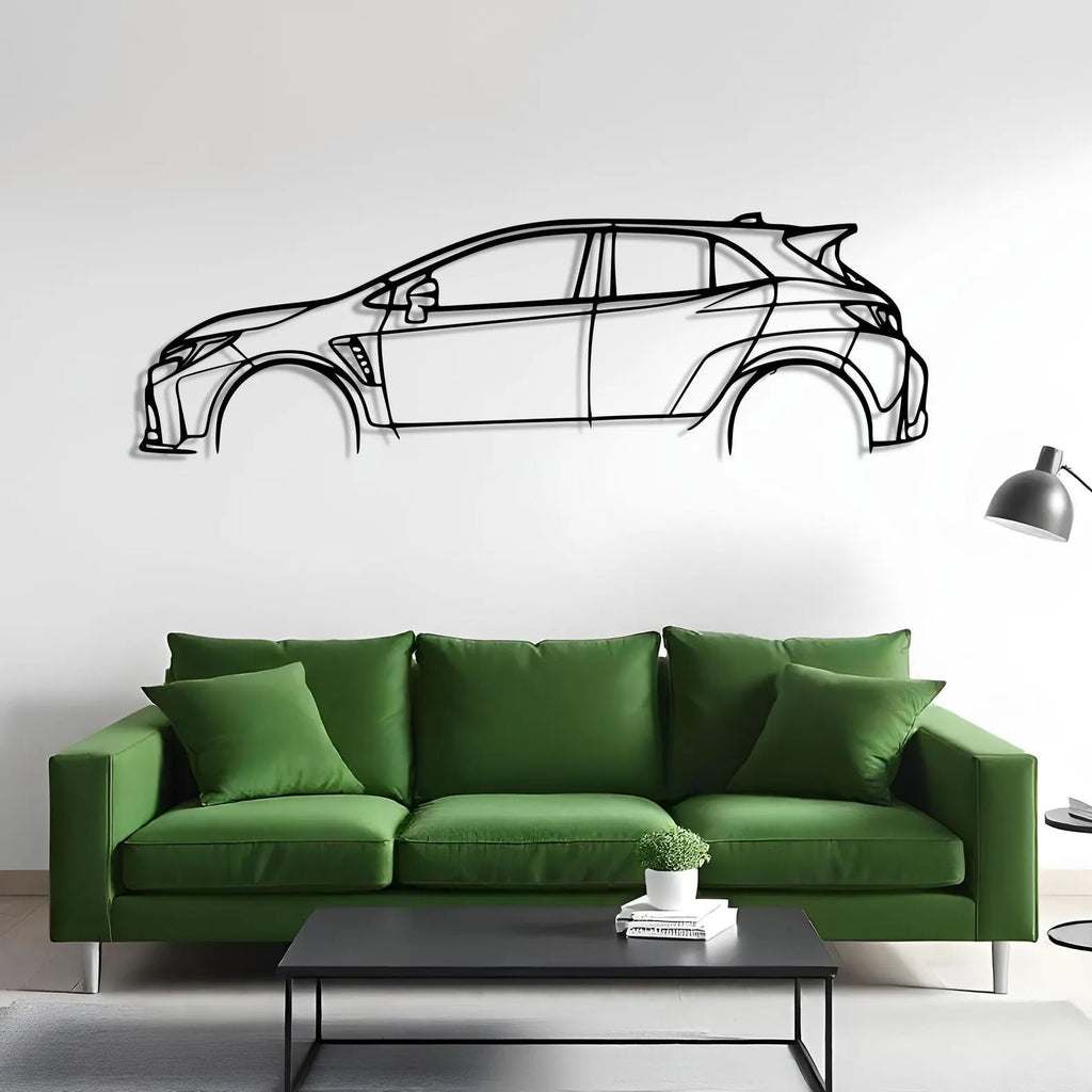 Toyota GR Corolla Metal Car Wall Art | Laser Cut Steel Wall Decor