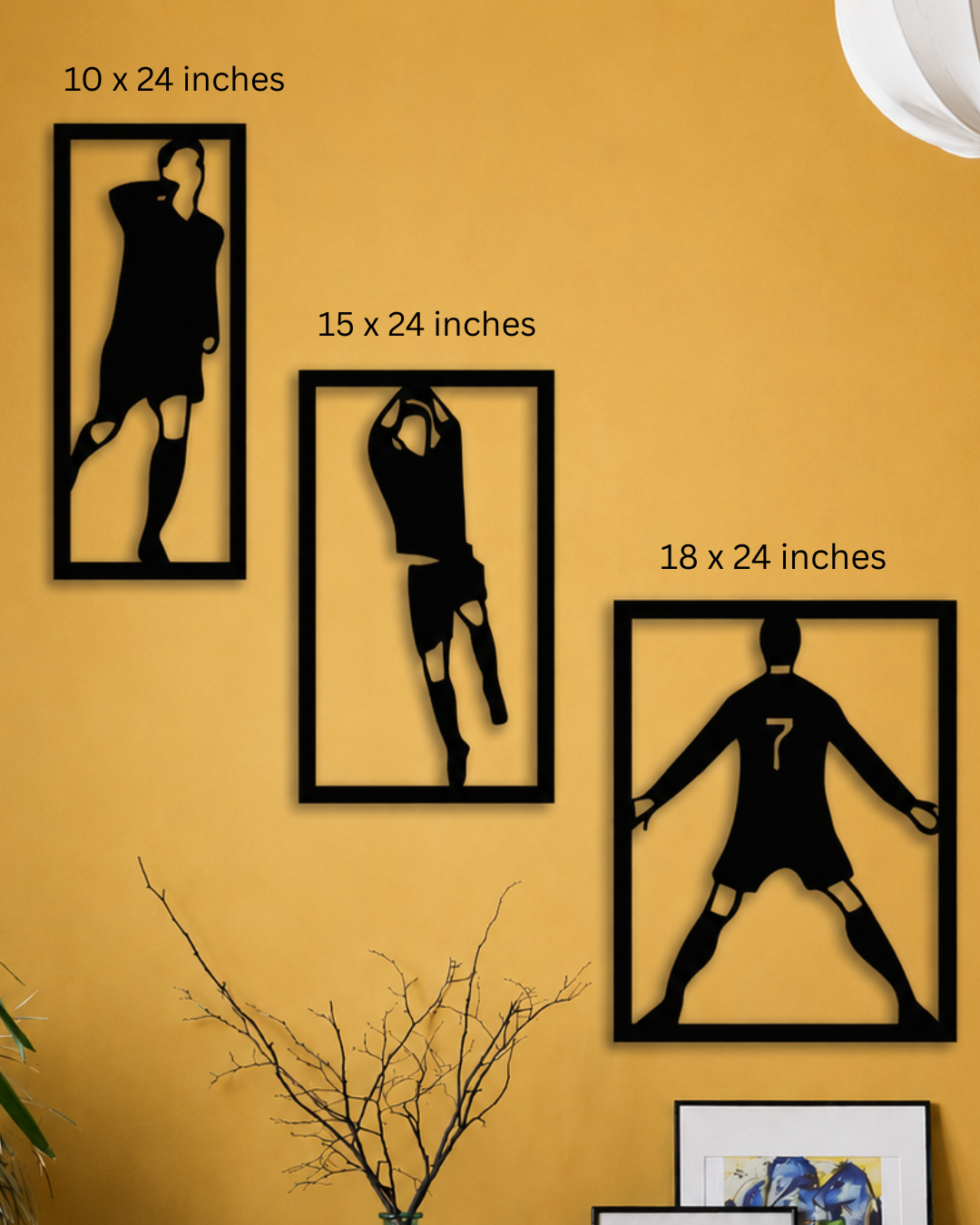 Football Legends Metal Wall Art (3-Piece Set)